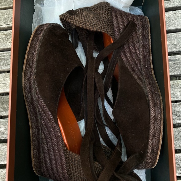 Loro Piana Brown Suede Espadrilles - Picture 1 of 8